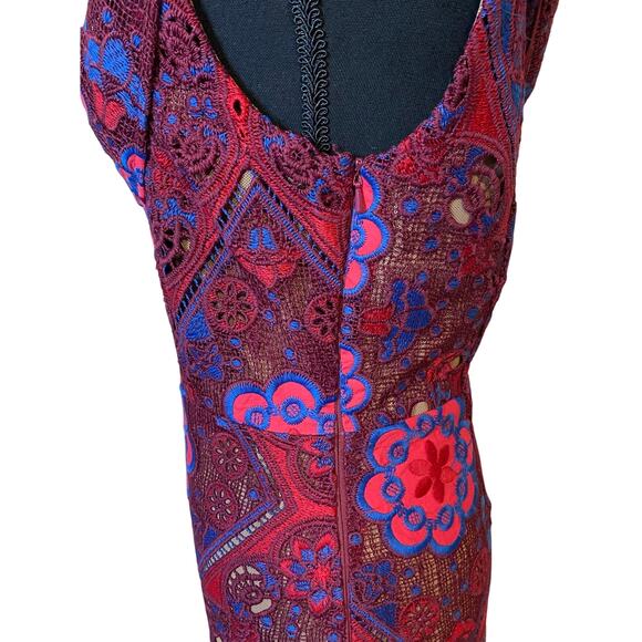 Elliatt off Shoulder Cosmic Optic Lace Floral Dress Asymmetrical Date night NWT‎ - Picture 6 of 10